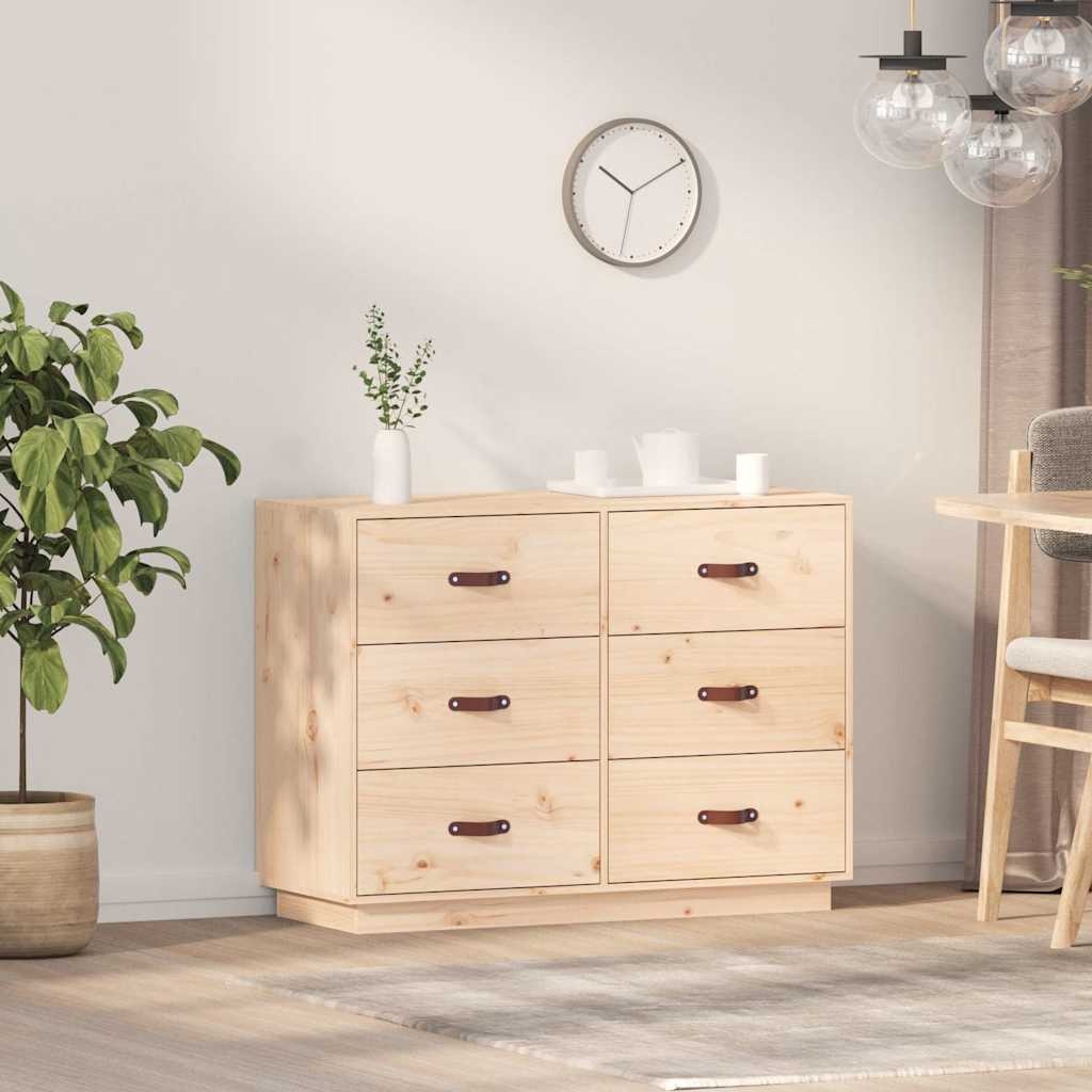 vidaXL Dressoir 100x40x75 cm massief grenenhout