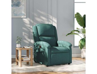 vidaXL Fauteuil verstelbaar stof donkergroen