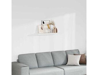 vidaXL Wandschap zwevend 90x23,5x3,8 cm MDF wit