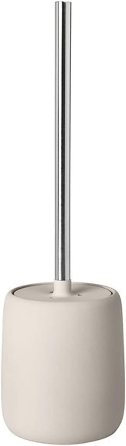 Blomus Sono WC-Borstel, Keramiek, Kunststof, Siliconen, Moonbeam, H 39 cm, Diameter 11 cm