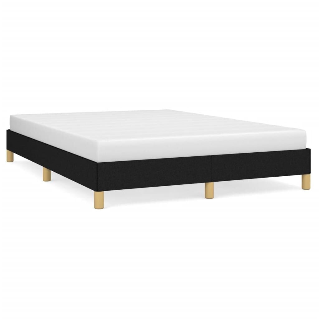 vidaXL Bedframe zonder matras stof zwart 140x200 cm