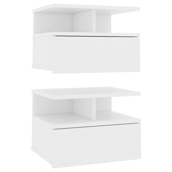 vidaXL Nachtkastjes 2 st 40x31x27 cm bewerkt hout wit