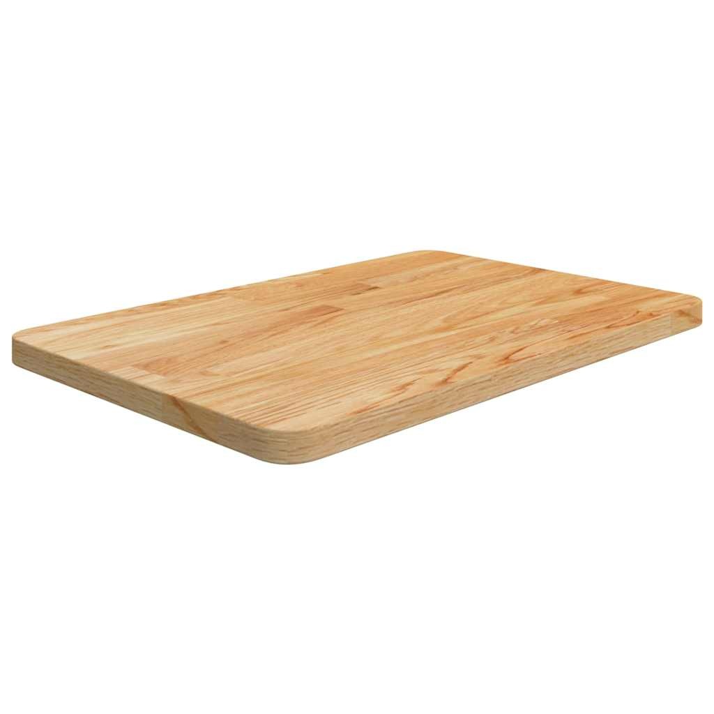 vidaXL Wastafelblad 60x40x2,5cm behandeld massief hout lichtbruin
