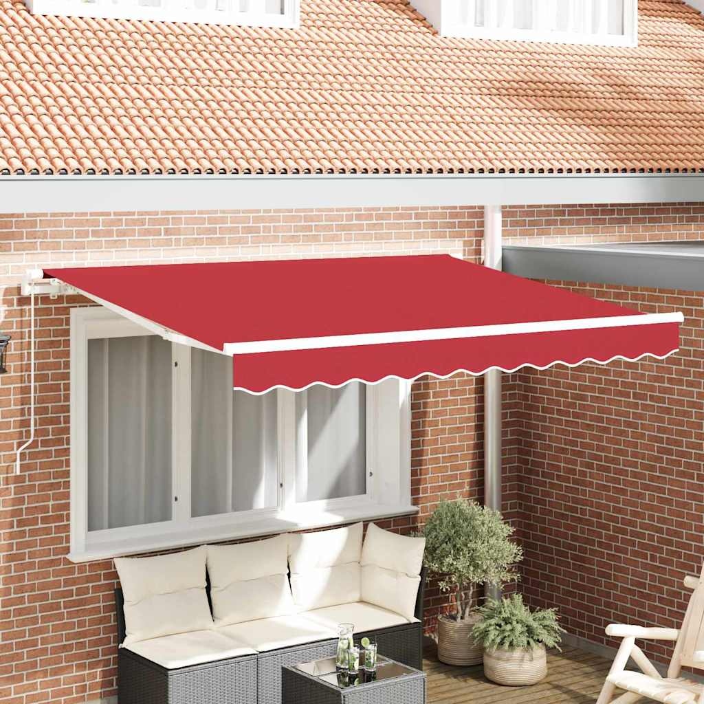 vidaXL Vervangend zonneschermdoek voor 3x2,5 m Rood Polyester