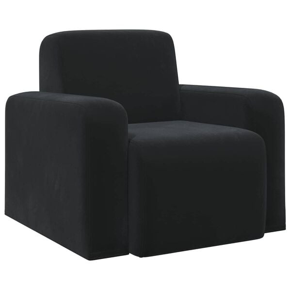 vidaXL Fauteuil Zwart fluweel