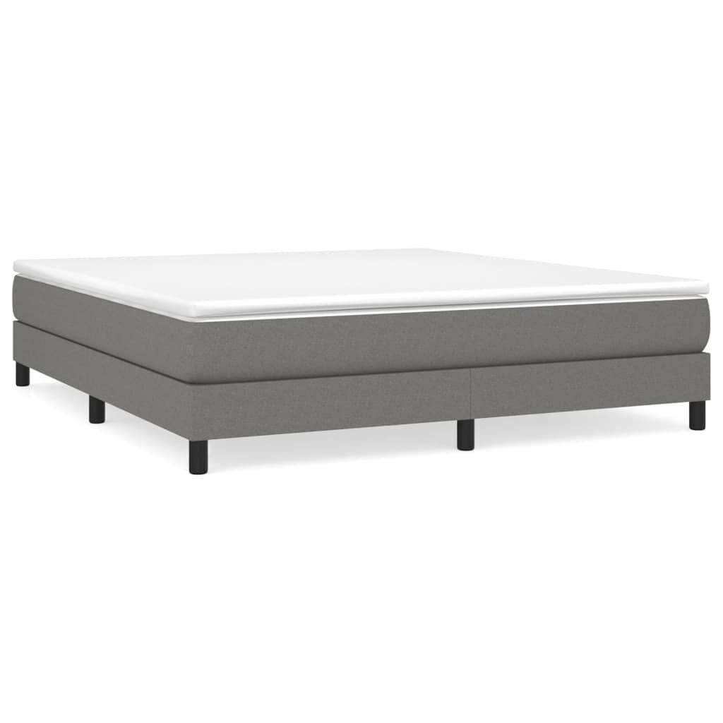 vidaXL Bedframe zonder matras stof donkergrijs 180x200 cm