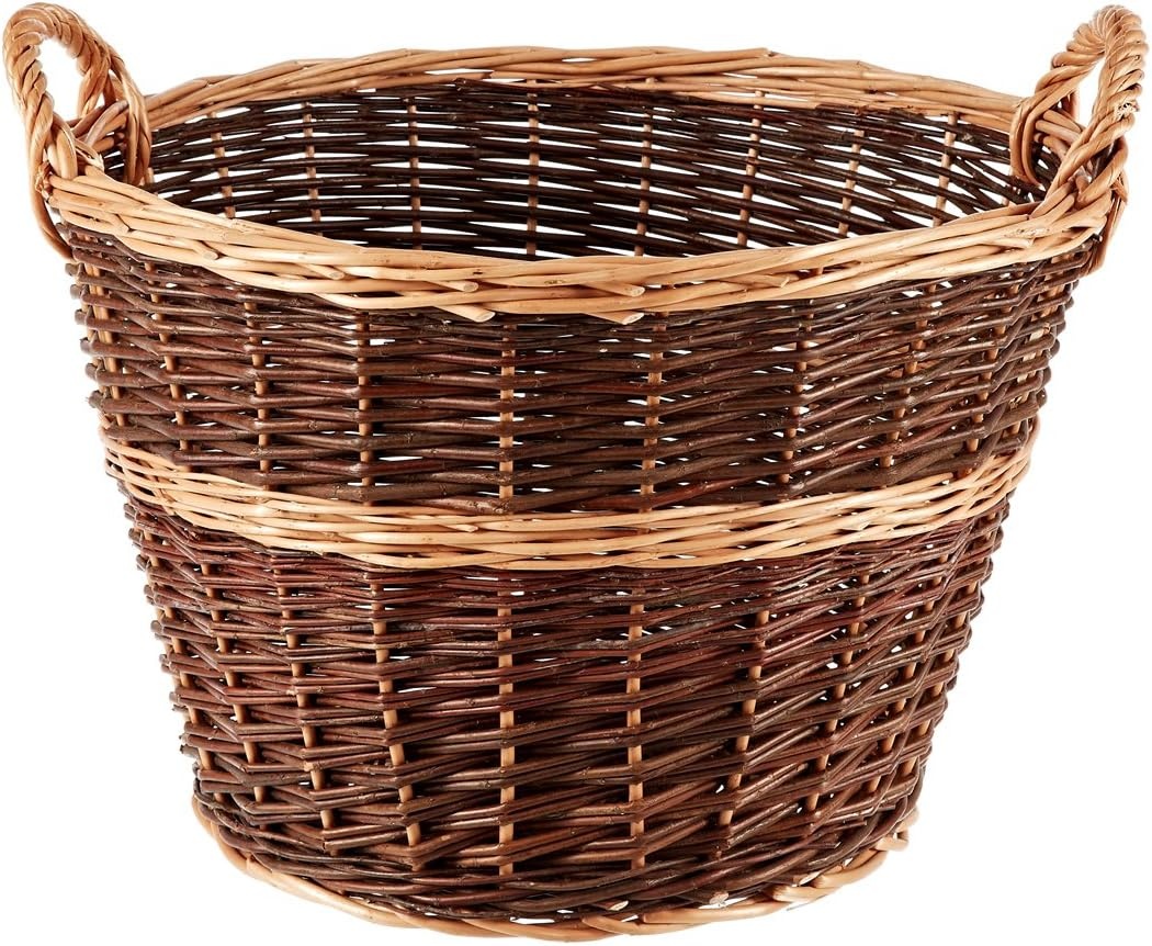 Dehner Rieten mand, hoogte 25 cm, diameter 35 cm, rieten vlechtwerk