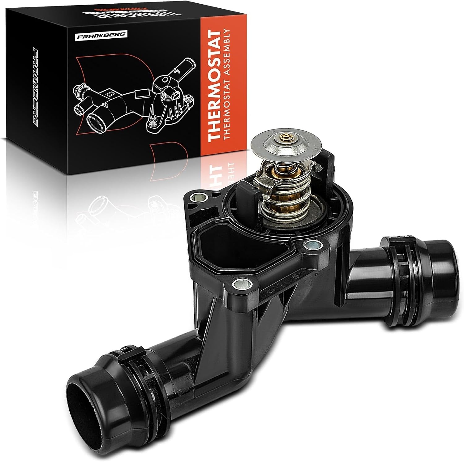 Frankberg Thermostaat koelmiddel met afdichting, compatibel met 3-serie E46 318 320 2.0L 1998-2005 5-serie E39 520-530 2.0L-3.0L 1995-2003 7-serie E38 728 i iL 2.8L 1995-2001 Ree. Place# 1 1530398877
