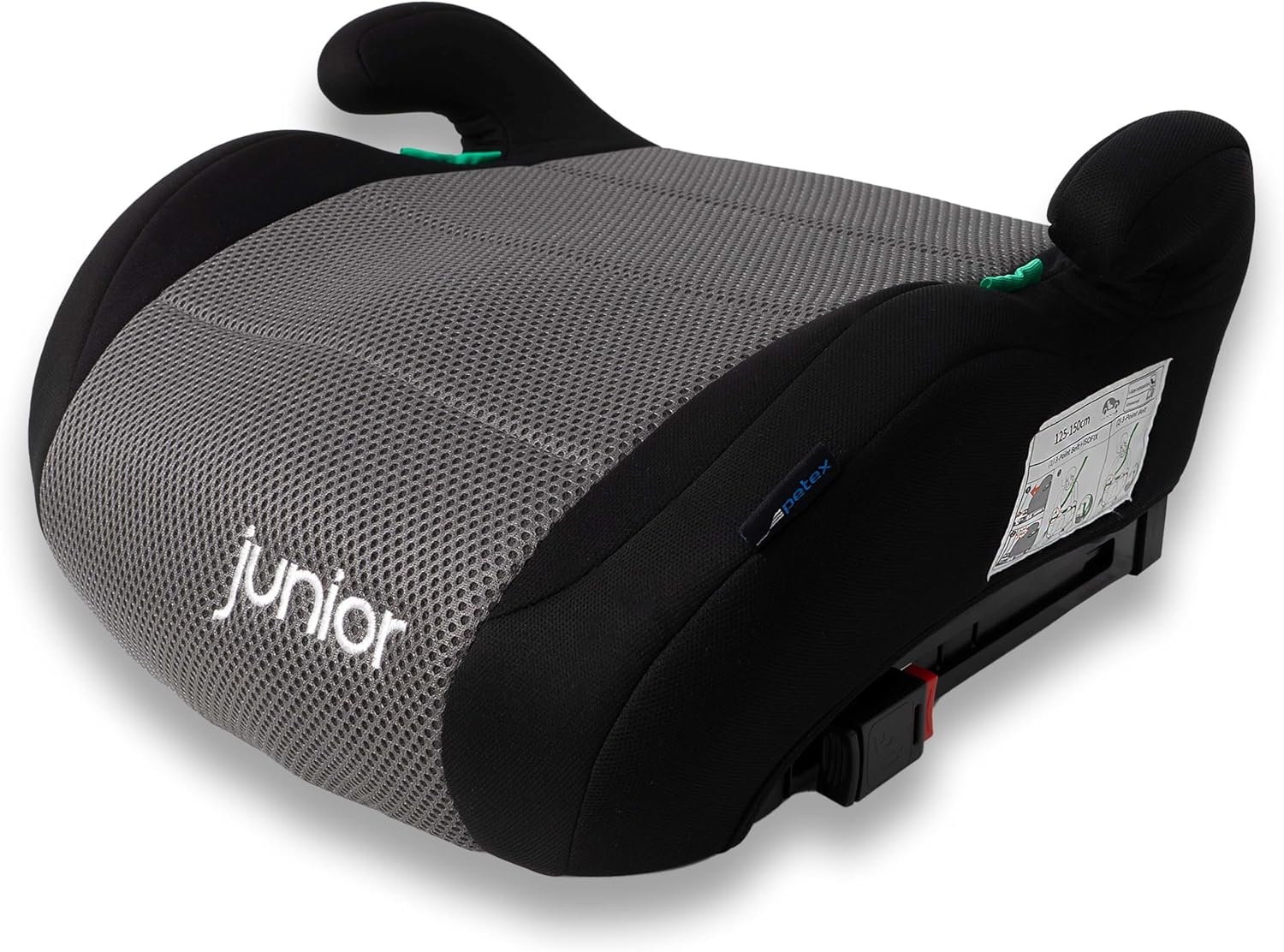 PETEX Max Plus Autostoelverhoger met Isofix - Grijs - 125 tot 150 cm