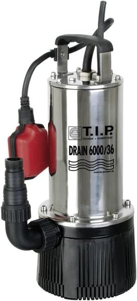 T.I.P. Drain 6000/36 Dompelbare Drukpomp - 950 W - 6.000 l/u - Zilver