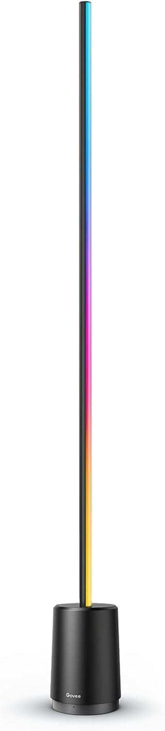 Govee Smart LED Vloerlamp, RGBIC, 145 cm, Zwart, dimbaar, Wi-Fi