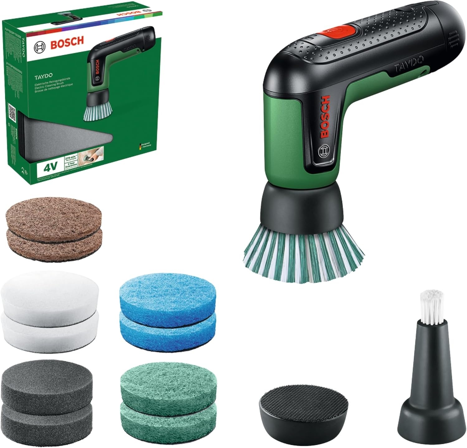 Bosch UniversalBrush 4V Accu Schoonmaakborstel - Groen met Uitgebreide Accessoireset
