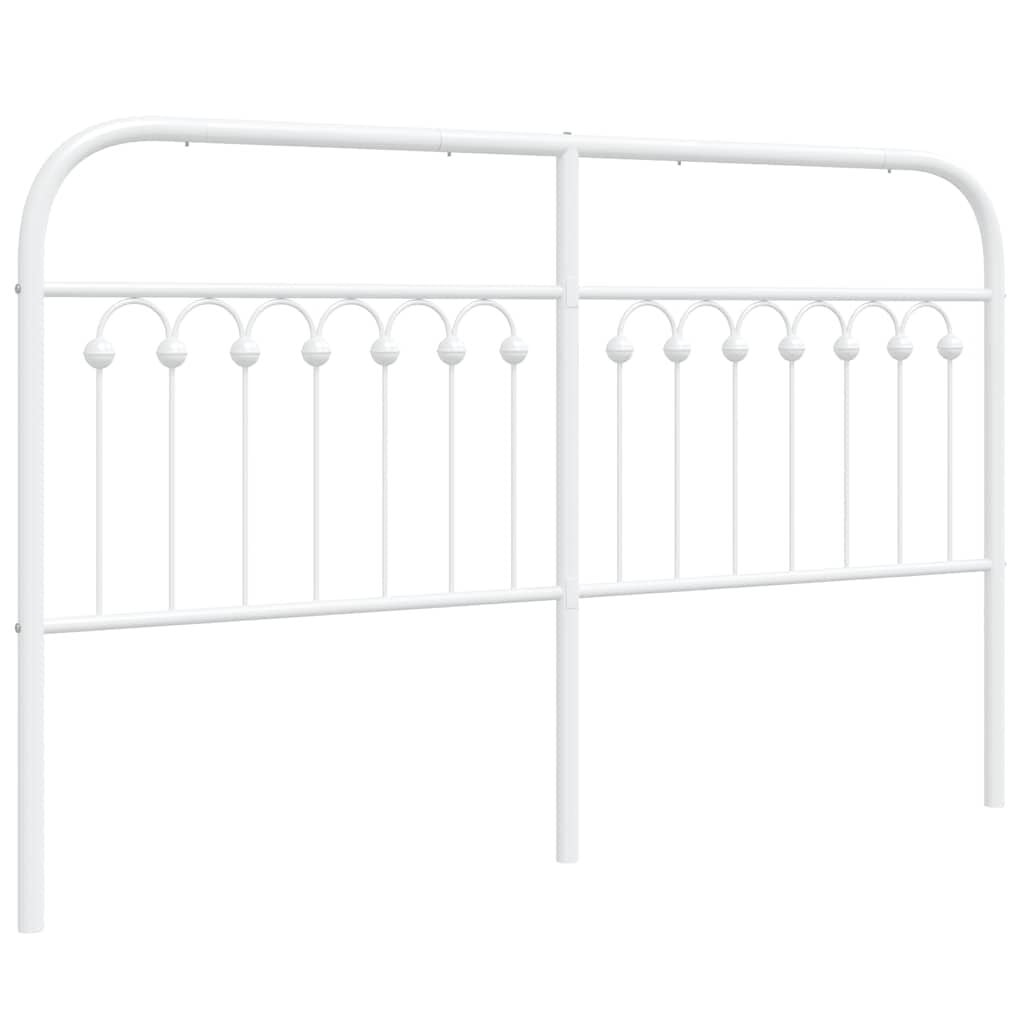 vidaXL Vervangend hoofdbord 150 cm metaal wit