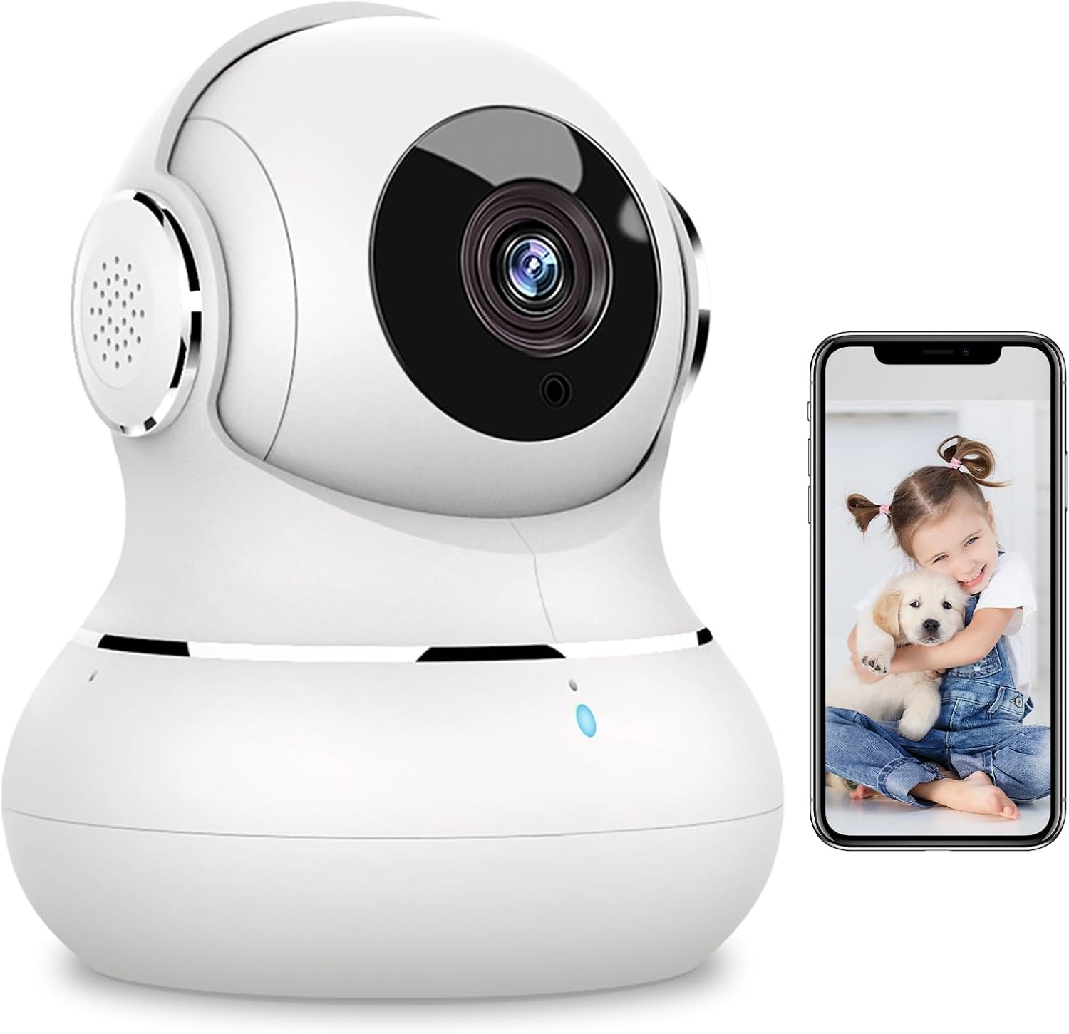 Little Elf Smart Wifi Camera 1080P - Full HD Indoor Bewakingscamera - Off-White