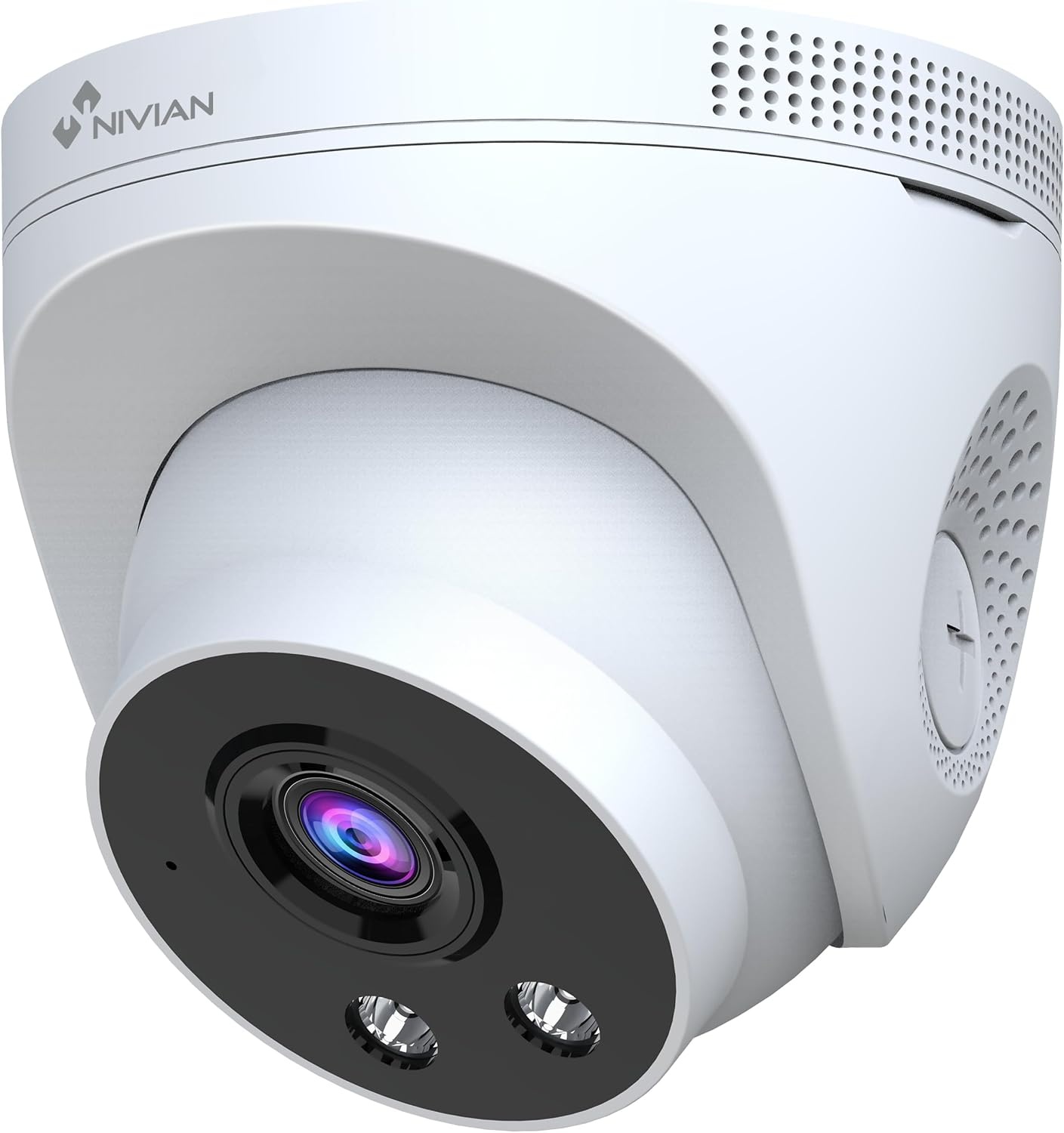 NIVIAN WLAN-6 2K bewakingscamera voor binnen, plafondmontage, dubbel nachtzicht, intelligente detectie met AI, bidirectionele audio en cloudopslag. Voor CCTV-kit