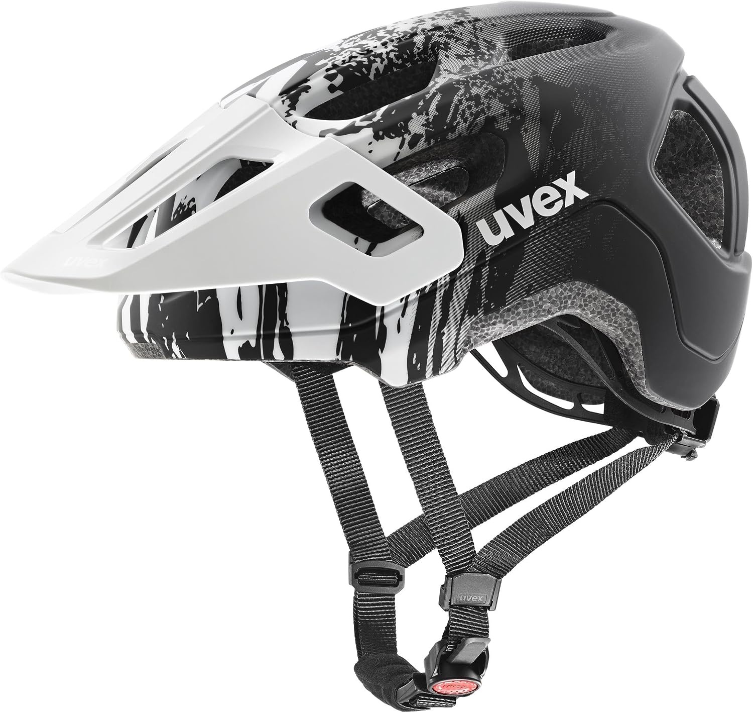 uvex react jr. - lichte Fietshelm voor kinderen - individueel passysteem - wasbare binnenbekleding - white-black matt - 52-56 cm