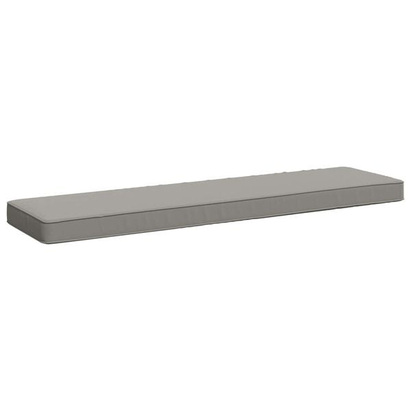 vidaXL 1-delig Bankkussen VUGHT 100% Polyester Grijs 100 x 30 x 5 cm