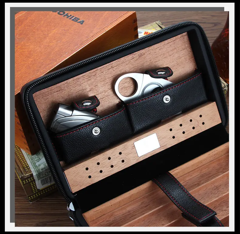 Reis humidor zwart