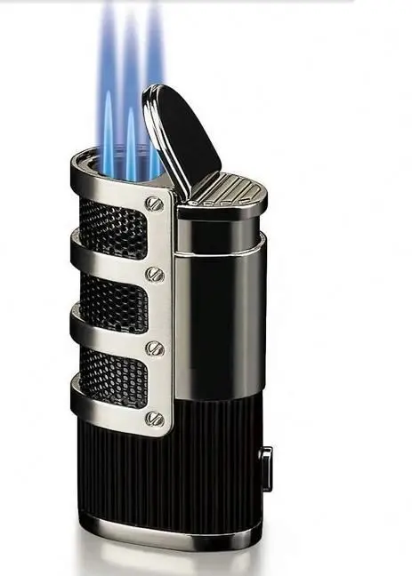 Zwarte windproof jet lighter