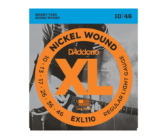 D'Addario EXL110 10-46 Light Electric Guitar Strings Red Nickel