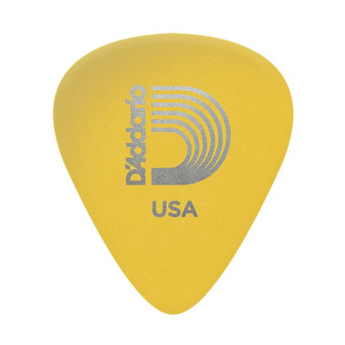 D'Addario 10 Standard Pick Duralin Yellow Light Medium .70mm