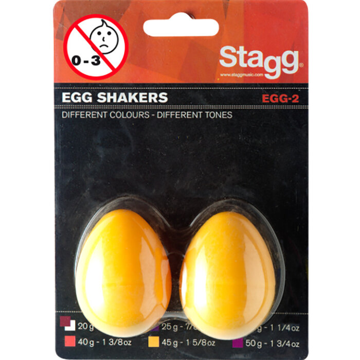 Stagg 2PC Egg Shaker /1 5/8oz/Yellow