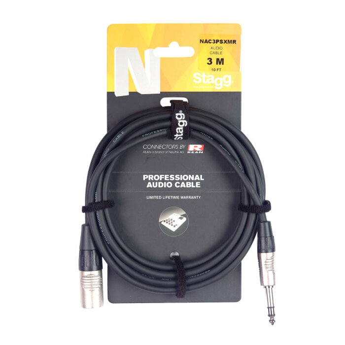 Stagg 3M/10F Audio CBL XLRM ST PL DL