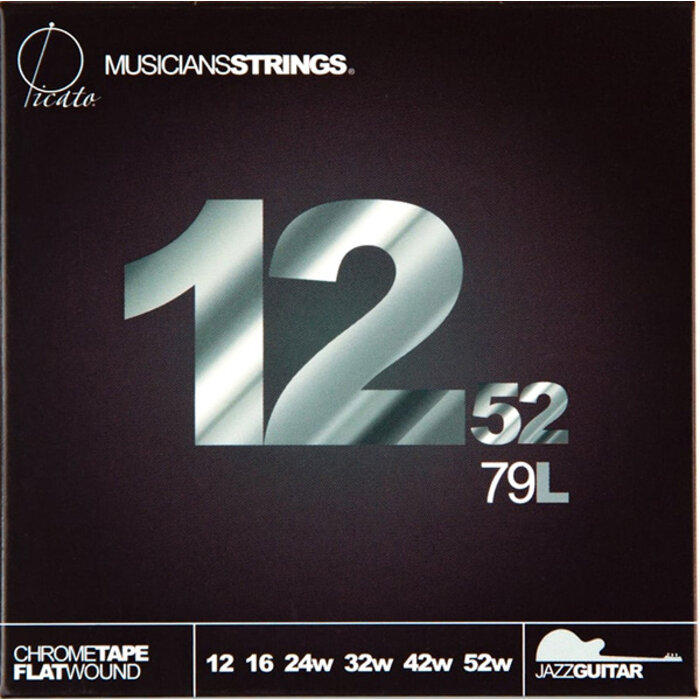 Picato 97925 Flat Wound Musicians Electric Guitar Strings Stainless Steel