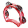 Cutaway Tambourine 4Jing Red