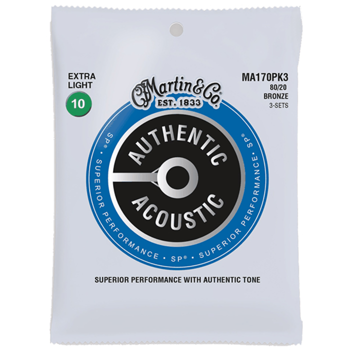 Martin MA170Pk3 Acoustic Guitar Strings 3 Pack Bronze