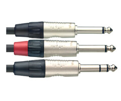 Stagg 1M/3Ft Split ST. Plug-2Plug DLX