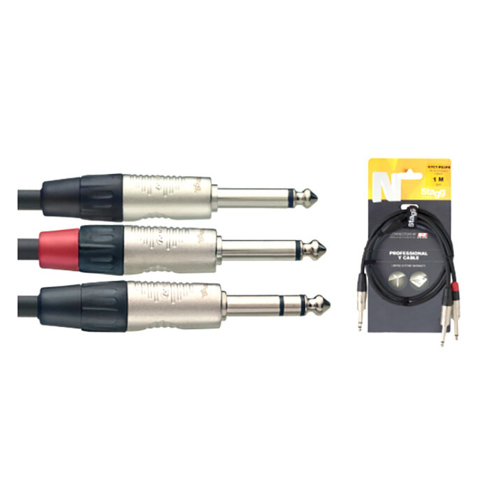 Stagg 1M/3Ft Split ST. Plug-2Plug DLX