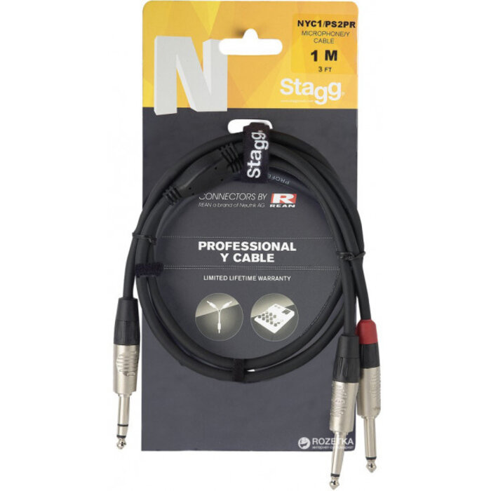 Stagg 1M/3Ft Split ST. Plug-2Plug DLX