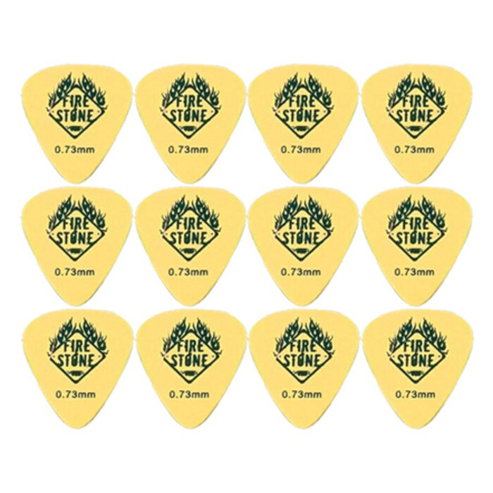 Fire & Stone Tortex 0.73mm Pick Yellow (12Pcs)
