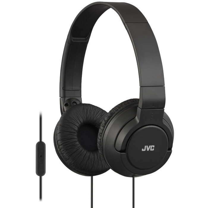 JVC Black On Ear + Mic Foldable H/P