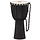 HL African DJEMBE LGE 12 BLK Carved BLK River