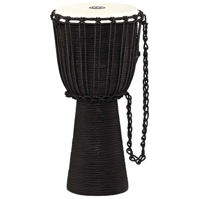 Meinl HL African Djembe Med 10 Blk Carved Blk River