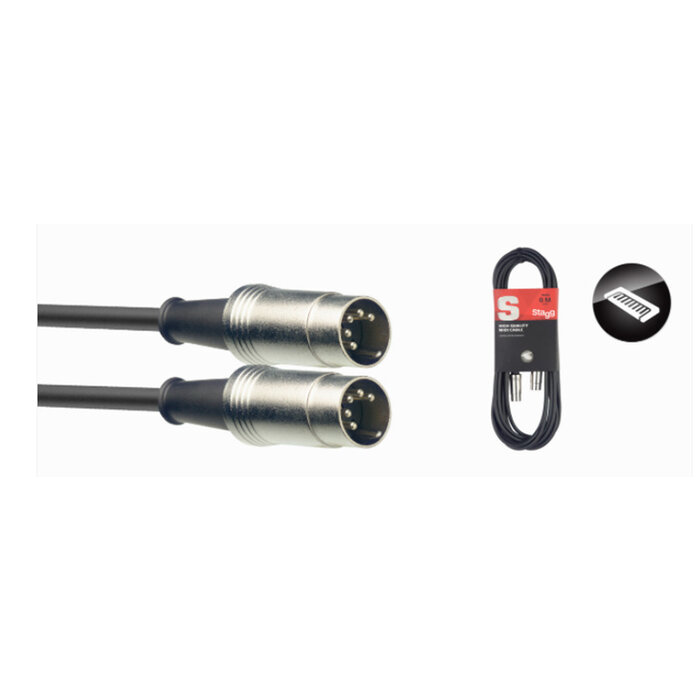 Stagg 2M/6FT Midi Cable Metal DINm