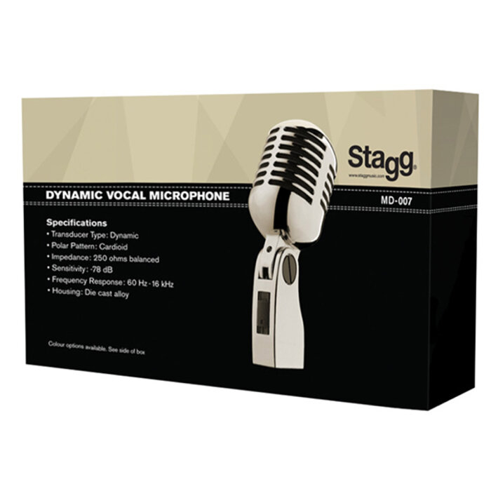 Stagg MD007CRH Dynamic Microphone 50'S Chrome