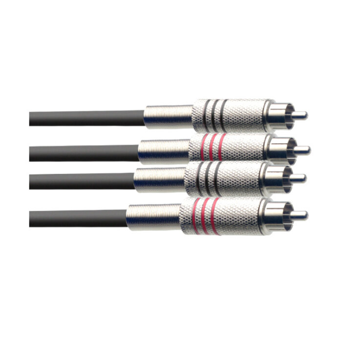 Stagg 6M/20FT Twin Cable RCAm-RCAm