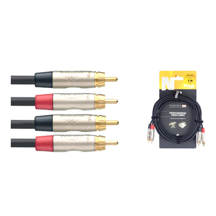 Stagg 3M/10Ft Twin Cbl Rcam-Rcam Dlx