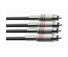 Stagg 1M/3FT Twin Cable RCAm-RCAm
