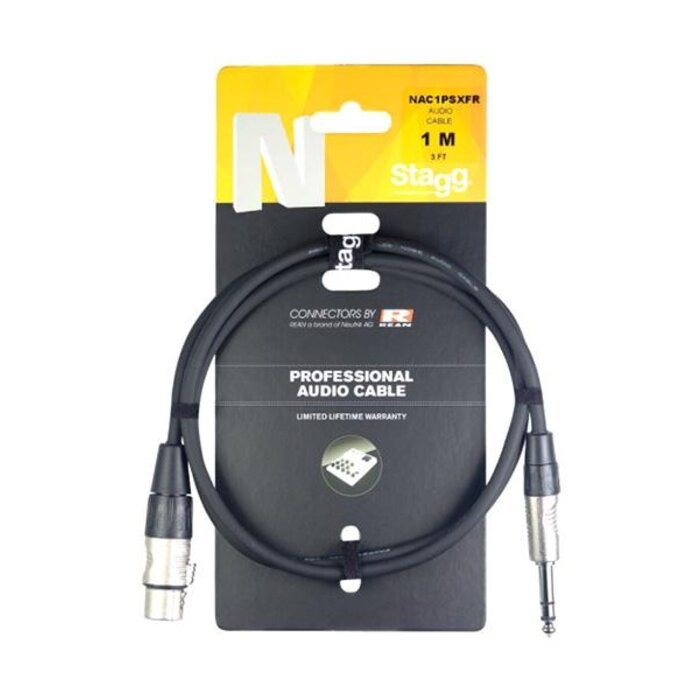 Stagg Cable 1M/3F Audio Stereo PLG XLRF Dl