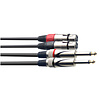 Stagg 60CM/2FT Twin Cable Plug-XLRf