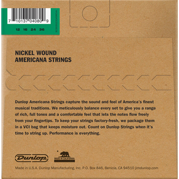 Dunlop DJN1236 12-36 Tenor Banjo 4 String Set Nickel