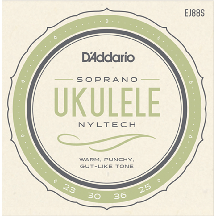 D'Addario EJ88S Sop Ukulele Strings Nylon Tech