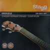 Stagg Concert/Soprano UK-2841-NY Ukulele Strings Clear Nylon