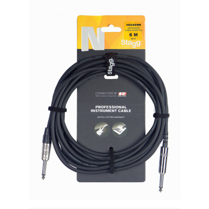 Stagg NGC3SWR 3M  Instrument Cable With Switch