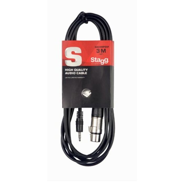 Stagg SAC3MPSBXF 3M/10F Audio min.ST.PLUG-XLRf Cable