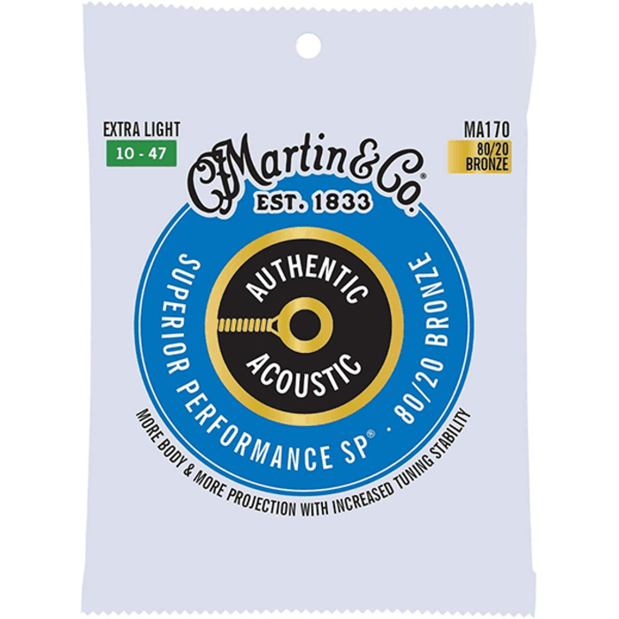 Martin MA170 Extra Light 80/20 Acoustic Guitar Strings Bronze